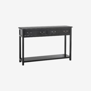 Nordal - MOSS konsolbord med 2 skuffer - sort - L122 Ã D33 Ã H80 cm